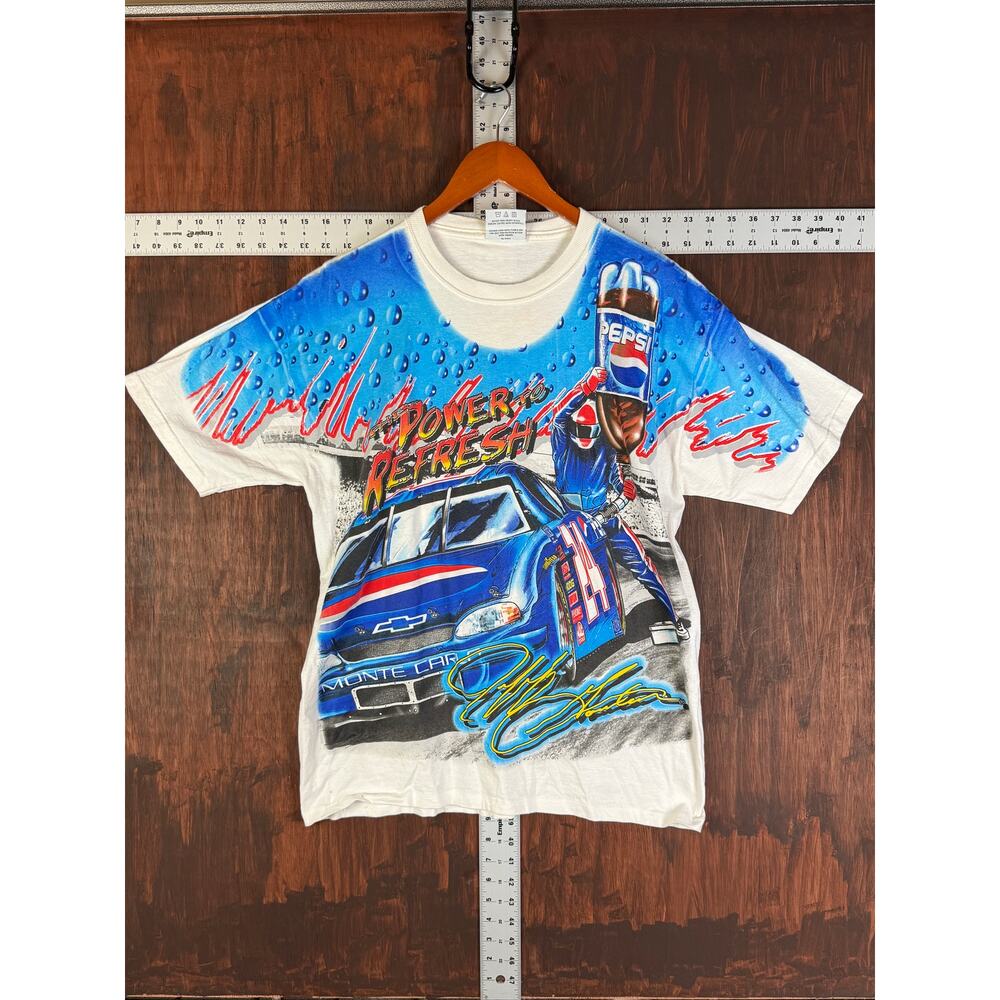 Pepsi Racing Jeff Gordon AOP Nascar Chase Authentic Shirt Mens Medium 1999 VTG‎